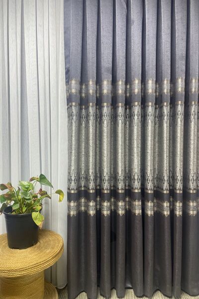 Cortibo Venedik 1'e 3 Sık Pileli Pano Fon Perde - Kahverengi