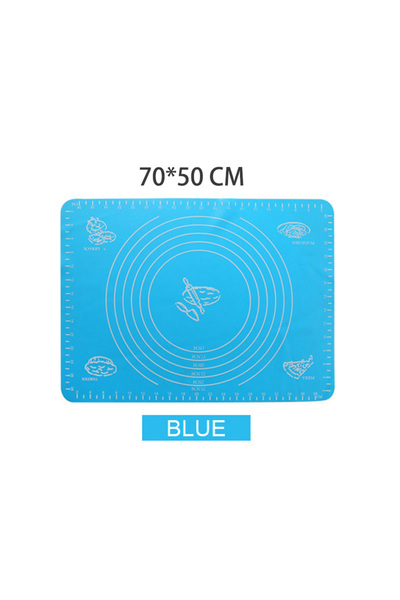 Choice حصيرة خبز سيليكون زرقاء مقاس 70×50، حصيرة عجن العجين، بطانة صينية كعك ...