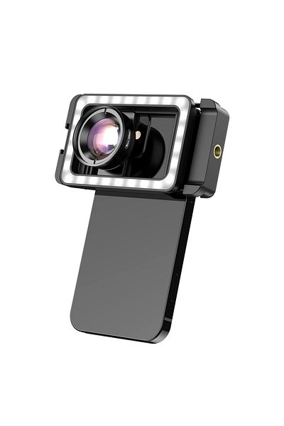 APEXEL 100 Macro Lens New Upgrated 4k Hd 100mm Macro Lens With Led Fill Light Universal Clamp Micro