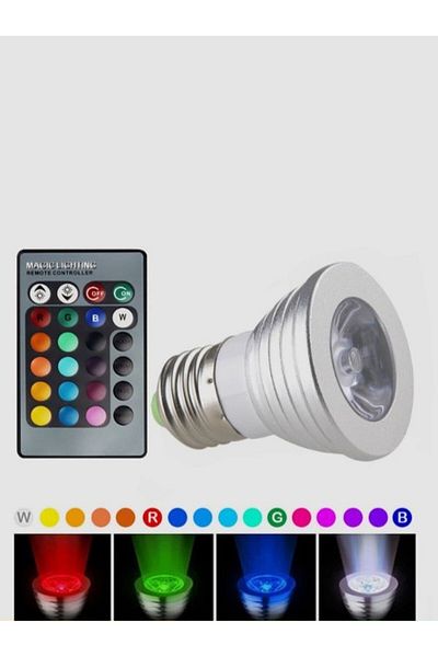 Generic لمبه سحرية بـ 16 لون متغير LED bulbs 1 pcs changable