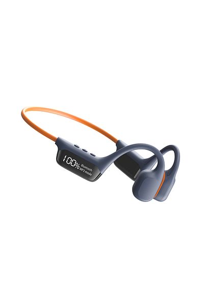 Choice Orange Blue Bone Conduction Headphones Bluetooth 5.4 Wireless Earphone IPX8 Waterproof for Swimming