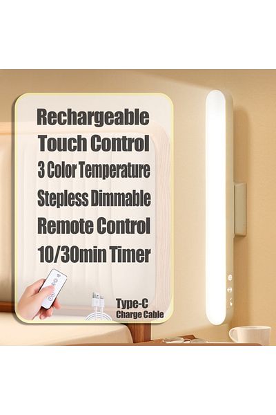 Choice 3 Colors in 1 Remote LED Table Lamp Magnetic Hanging USB Rechargeable Desk Lamp 3 Color Reading Ligh