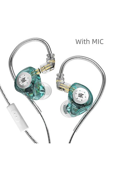 KZ EDX Pro Cyan MIC EDX PRO IEM Earphones Bass Sound Earbuds Dynamic Drive HiFi Headphones Sport Noi
