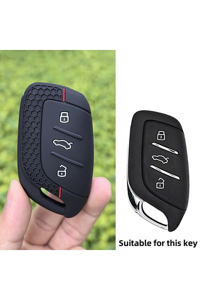Choice Black New 3 Buttons Silicone Car Key Cover Case Fob For Mg 4 2023 Mg4 Ev Mg Hs Gt Zs Ev Zx Mg5 Mg6 F