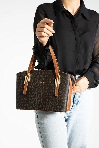 Just Polo Women's Long Cross Strap 3 Compartment Shoulder & Hand Bag