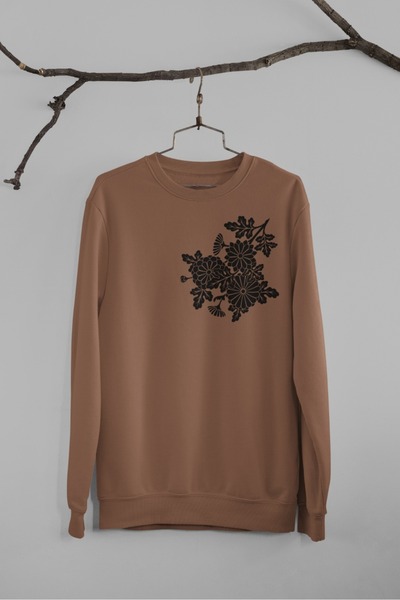 Butik Γυναικείο/Κοριτσίστικο μακρυμάνικο φούτερ με με τύπωμα νήματα, τρεις λο...