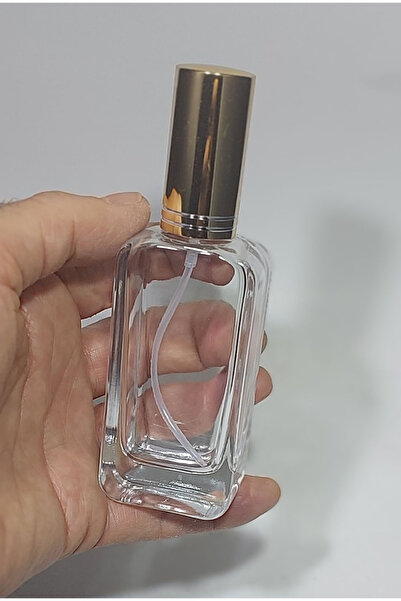 wellLine 3 Adet 50ml Çok Amaçlı Cam Şişe Küçük metal gold renk sprey Kapak pa...