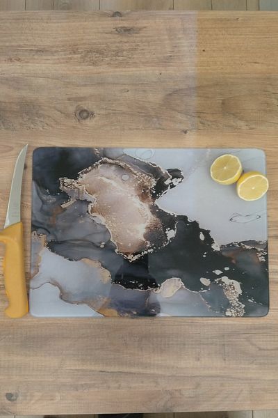 CONCEPT CAM Glass Cutting Board and Presenter, 20X30 Cm, 4 mm