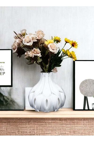 3D Brothers Linseshort Vase - Elegant and Modern Decorative Piee