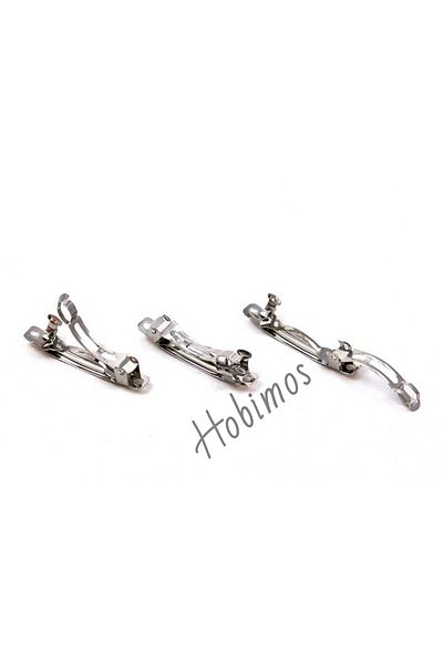 Hobimos 10 buc. Închidere automată din metal de culoare argintie de 4 cm