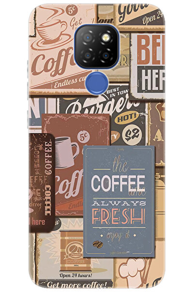 General Mobile GM 20 (G301/G301d) Uyumlu Kılıf Desen Baskılı Silikon Kahveci ...