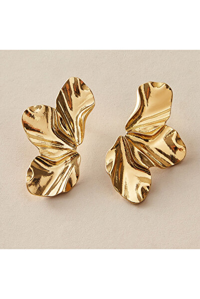 Choice AEH47568 أقراط أوبيجا الهندسية المصنوعة من حجر الفوشيا باللون الذهبي ا...