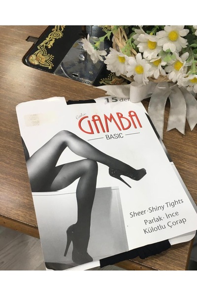 GAMBA 15 чифта черни прозрачни чорапогащи