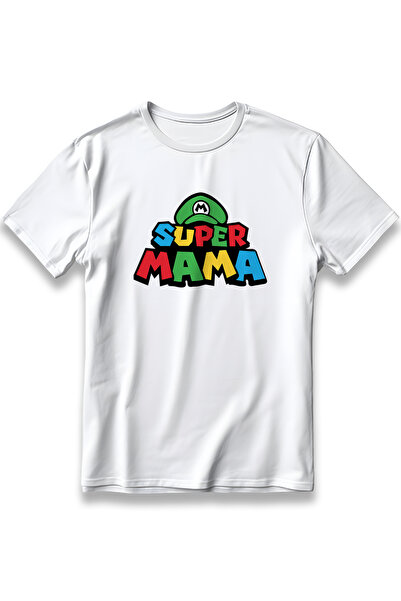 EZG Business Tricou oversize unisex, 100% bumbac, model Super Mama, imprimat,...