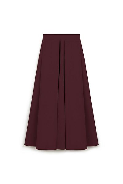 praye Fusta lungă evazată cu cleme Bordeaux