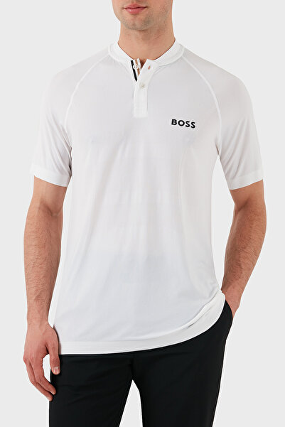 BOSS Minimal Logo Baskılı Regular Fit Düğmeli Kolej Yaka T Shirt Erkek T SHİR...