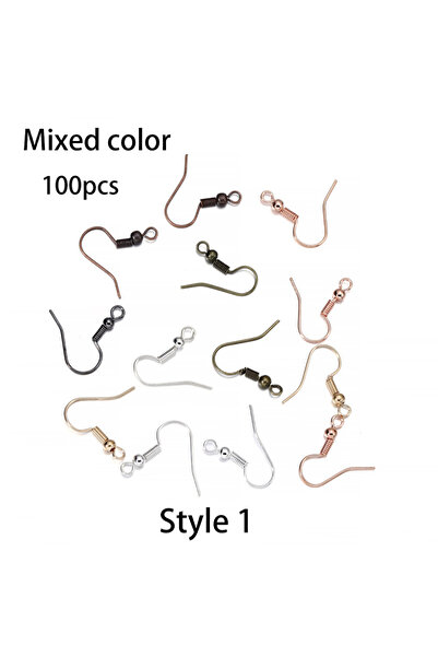 Choice نمط 1 مزيج الألوان 20-100 قطعة أقراط فرنسية مشابك خطافات تركيبات DIY ص...