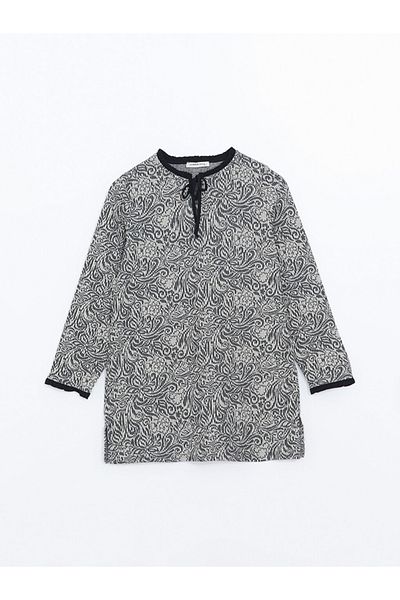 LC Waikiki Lw - Дамска туника с шарки и вързана яка