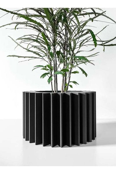 3D Brothers The Tuno Planter Pot with Drainage Tray & Stand  Contemporary Elegance for Stylish Interiors