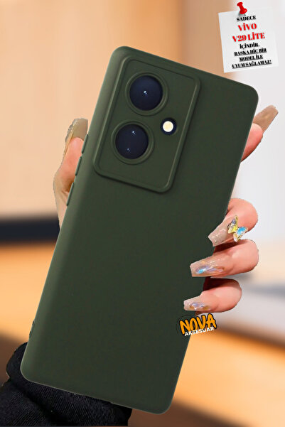 cepmoda Vivo V29 Lite Lansman Telefon Kılıfı Soft doku içi Süet Tam kavrama k...