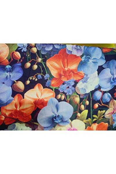 hoaryage Beli Lastikli Desenli Viskon Basma Kumaş Maxi Boy Etek