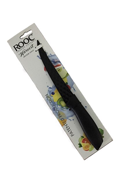 Rooc Harvest Tırtıklı Mutfak Bıçağı & Baskılı Siyah 23,5 cm