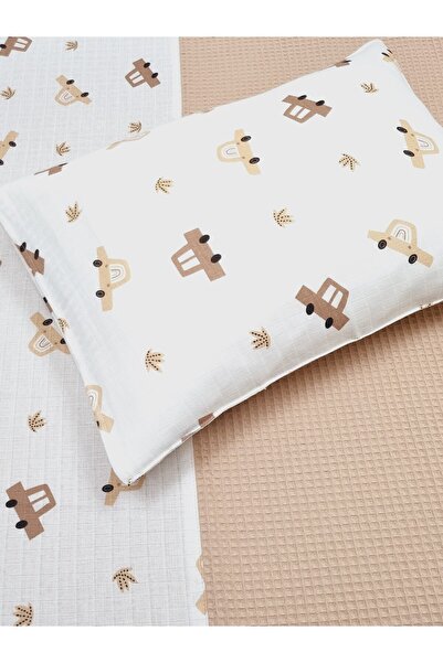 Yada Baby طقم موسلين وافل بيكيه وغطاء وسادة - 80x120 سم