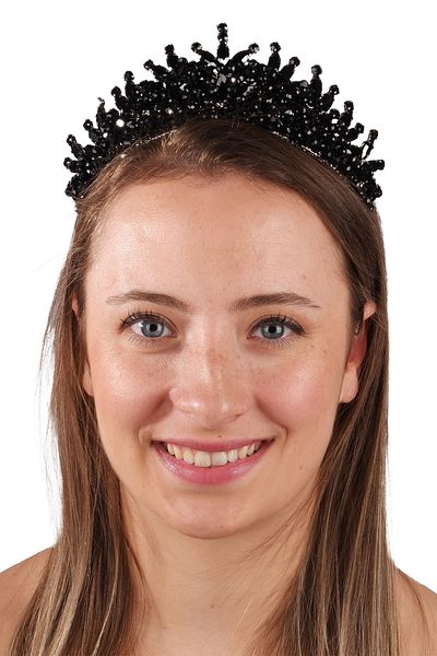 Hayalperest boncuk Crystal Beaded Black Bridal Crown Princess Wedding Costume Crown
