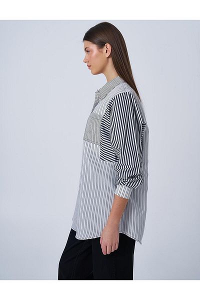 KYR Modal Tunic - Black Stripe Pattern