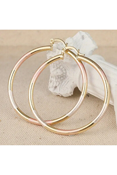 Choice قرط حلقي كلاسيكي بسيط E1685-2 للنساء بنمط هندسي ذهبي اللون يناسب مختلف...