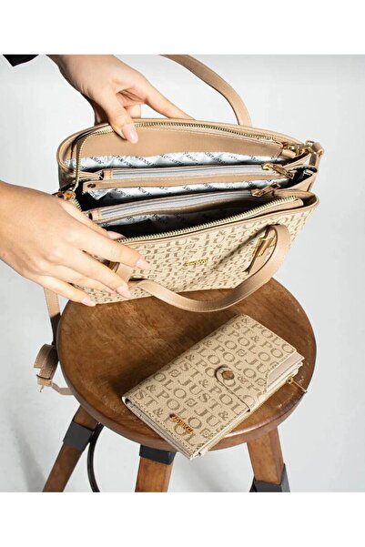 Just Polo حقيبة يد وكتف نسائية للموسم الجديد مقاس كبير مكونة من 5 أقسام مقاس ...