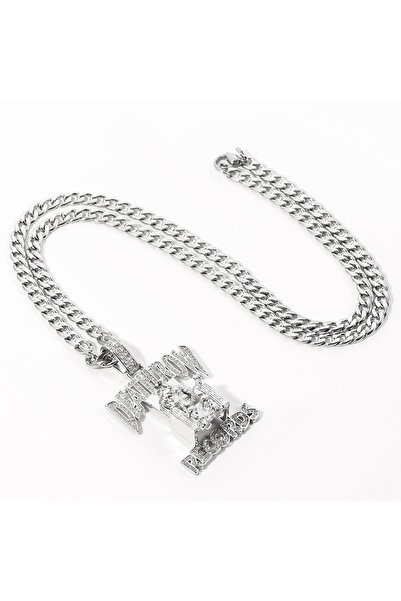 Choice قلادة سجين من DEATHROW Hip Hop مزودة بأحجار الراين وإكسسوارات للرجال و...