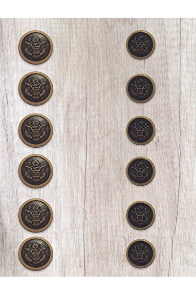 Ece Örgü Tasarım Atölyesi طقم أزرار بوليستر 2*6 مع شعار النبالة