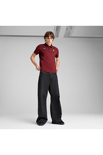 Puma تي شيرت بولو رجالي باللون الأحمر الداكن من سكوديريا فيراري ريس 2 (630186-02)