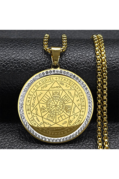 Choice قلادة ملاك على شكل ميدالية رئيس الملائكة السبعة من GD مقاس 60 سم للنسا...