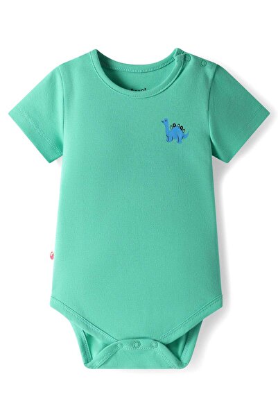 Bonfino Bonfino 100% Cotton Knit Half Sleeves Onesies with Dino Print Pack Of 5 - Multicolor