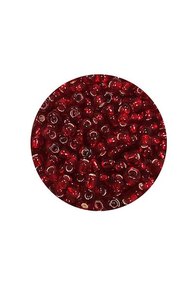 Royaleks Bulky Glass Sand Beads (8/0) 3 mm - 20 Grams - Deep Red - Bnc183
