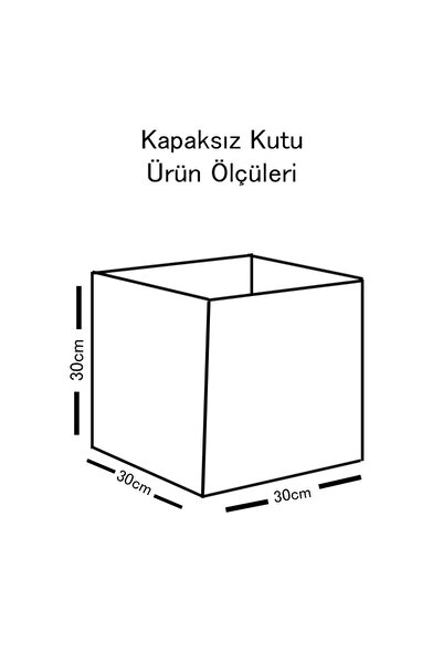 PH Prendi Home Healt Desenli Kapaksız Çok Amaçlı Düzenleyici Oyuncak Saklama Kutusu 30x30x30