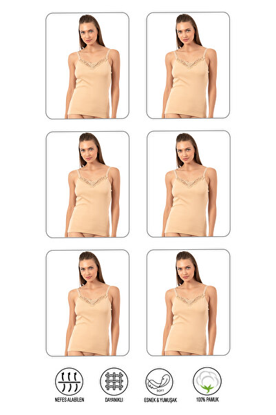 ÖZKAN underwear Özkan 0110 6-пакет Жіночий Рібана 100% бавовна з мереживом, е...