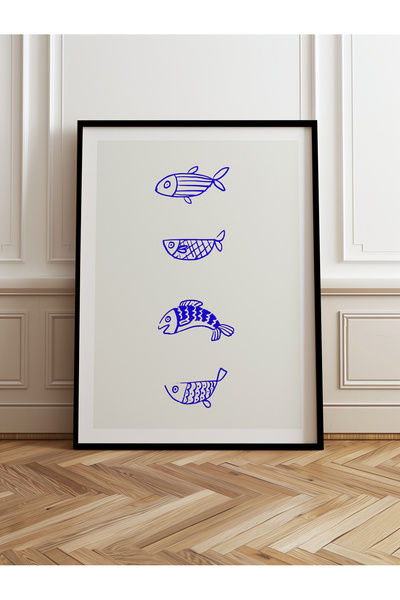 HOMEPACK Tekli Ahşap Çerçeveli Tablo Tek Parça Poster Tablo TK/892