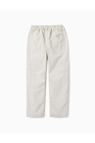 Ziddy Cargo Ripstop Trousers for Boys, Beige