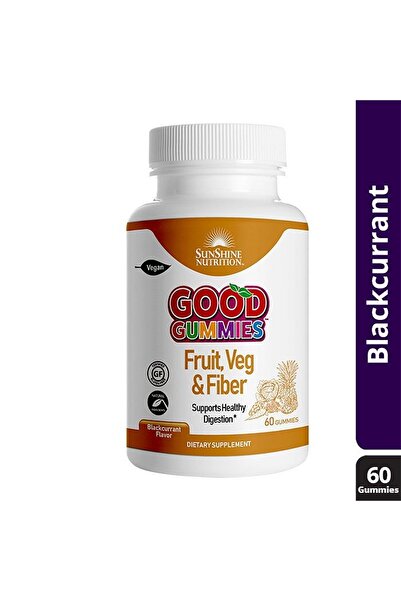 Sunshine Nutrition التغذية - الفاكهة والخضروات والألياف - نكهة الكشمش الأسود،...