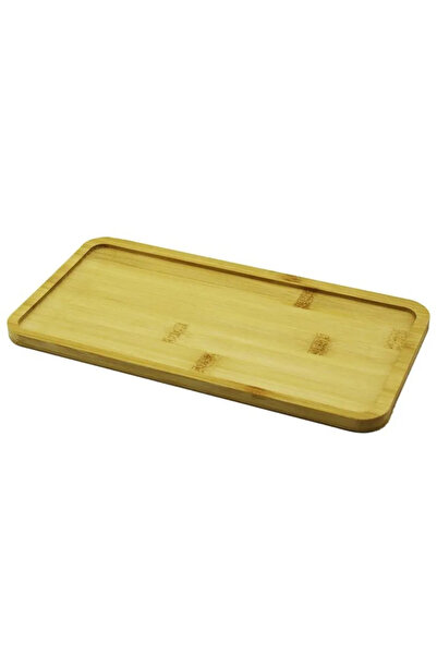 omilife Bamboo Rectangular Presentation Plate Oil Pot Base Serving Plate 23 cm X 12 cm
