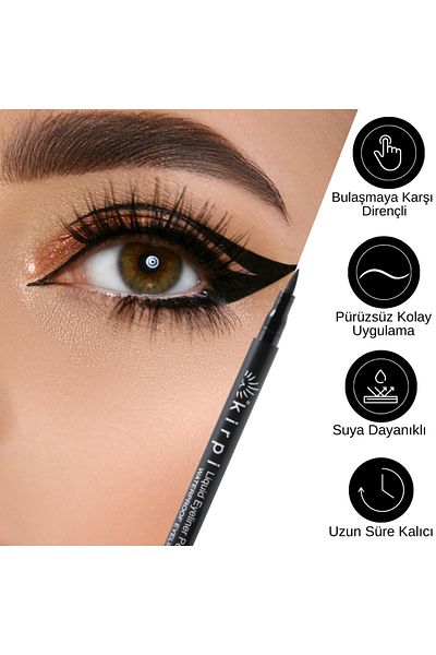 Kirpi Black Non-Flowing Eyeliner Eye Pencil