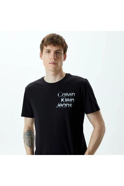 Calvin Klein DIFFUSED STACKED TEE