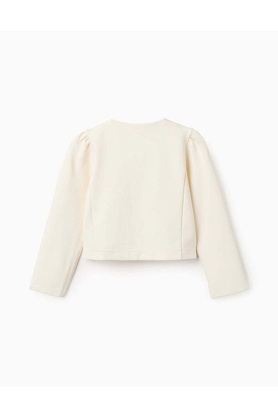 Ziddy Classic Jacket for Girls, Cream
