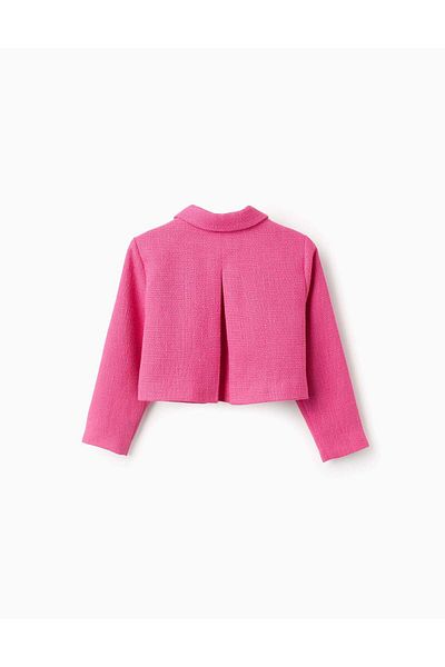 Ziddy Tweed Jacket for Girls, Pink