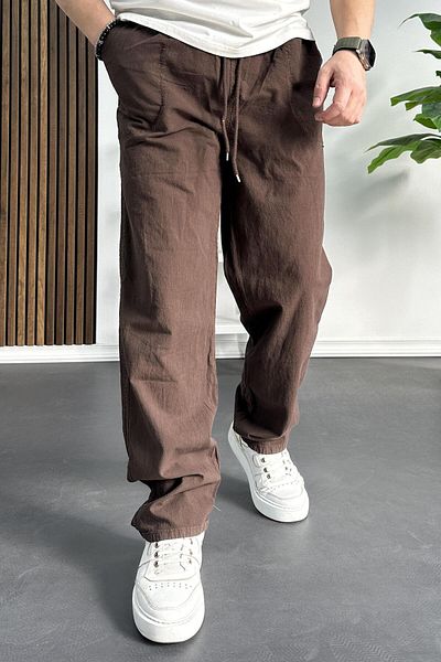 Edwox Brown Men's Baggy Pants - Edw130