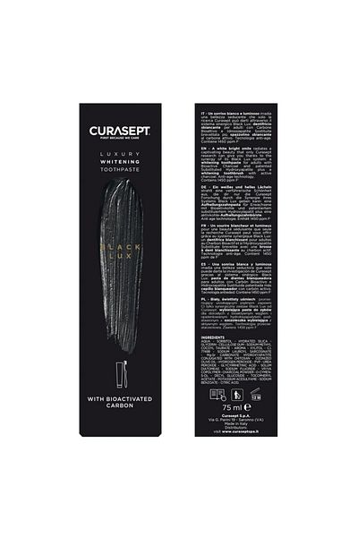 CURASEPT Black Luxury Whitening Toothpaste 75Ml+ Toothbrush