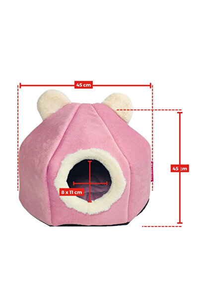 XPERMATE Kedi Evi, Kedi Yuvası, Kedi Yatağı Taşınabilir Pembe
